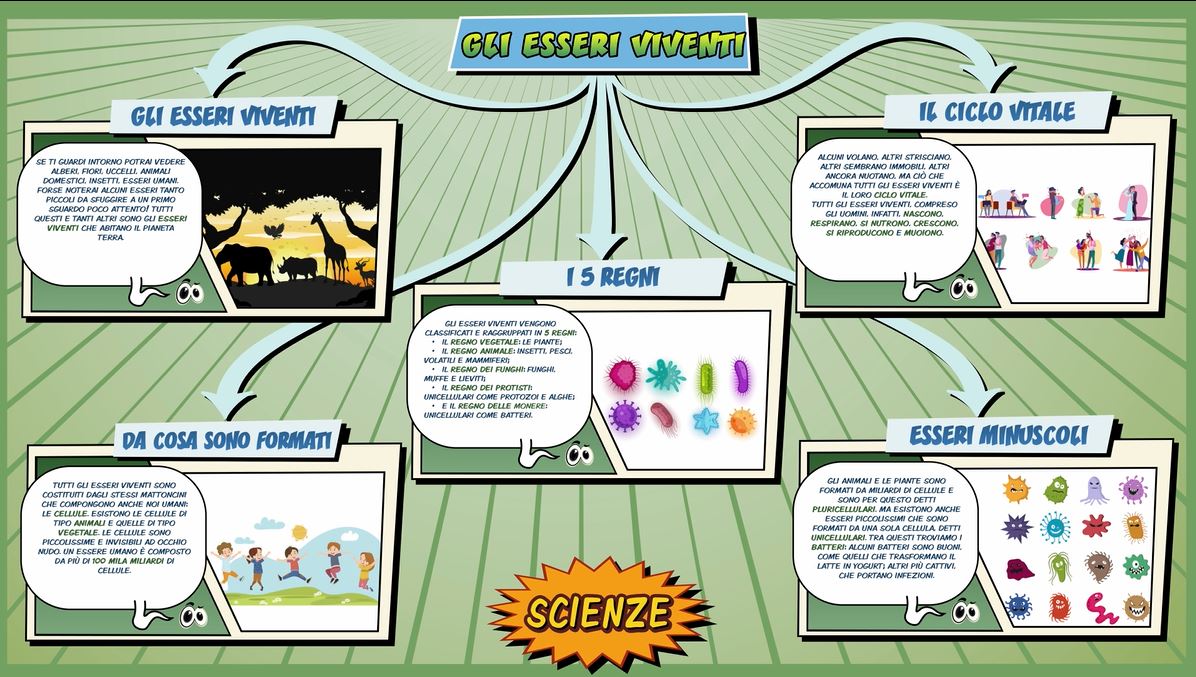 Gli esseri viventi Schooltoon Scienze Primaria