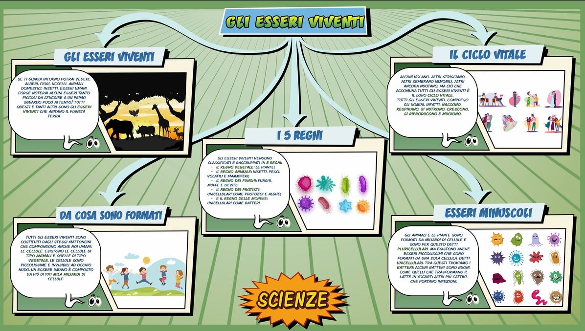 Gli esseri viventi Schooltoon Scienze Primaria