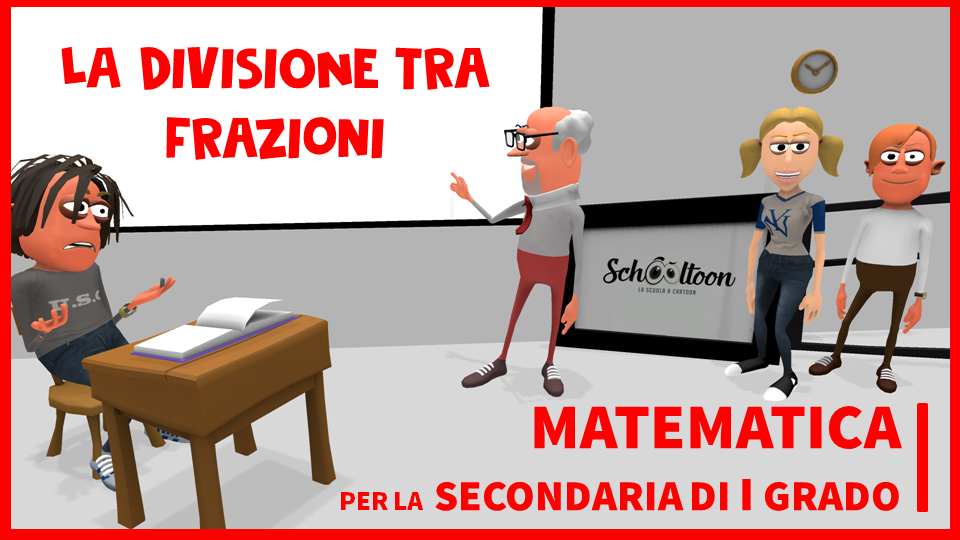 divisione frazioni Schooltoon