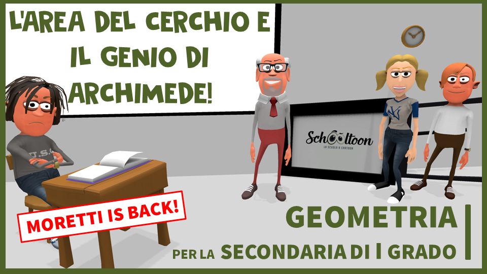 area del cerchio schooltoon geometria