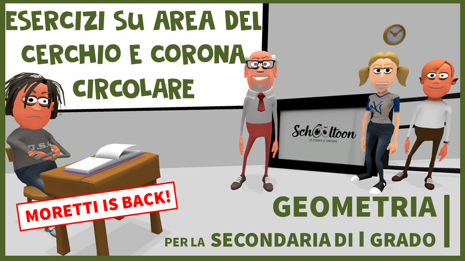 Esercizi su area del cerchio e corona circolare – Geometria – Scuola Media